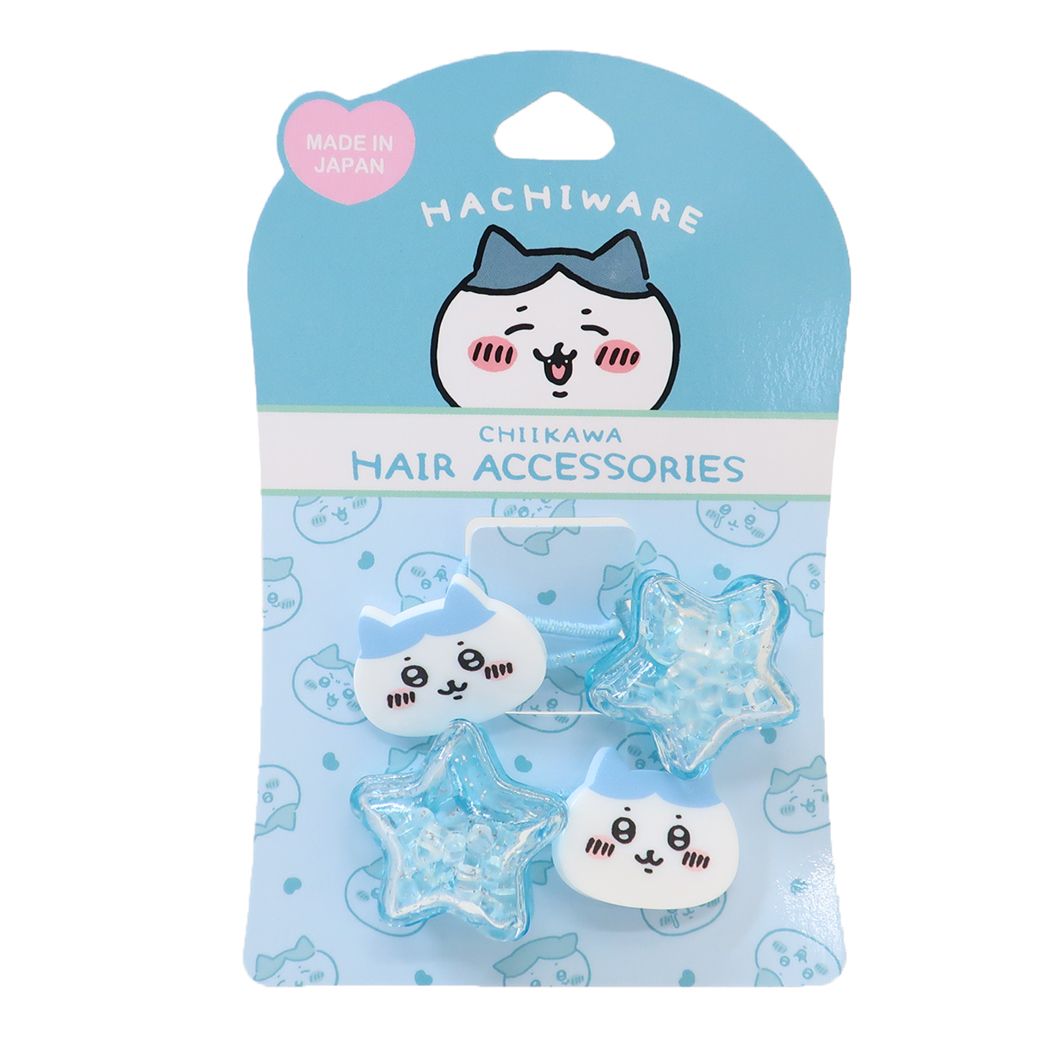 ちいかわ グッズ ヘアアクセ キャラクター シェイクヘアポニー 2個セット ハチワレ ブルー