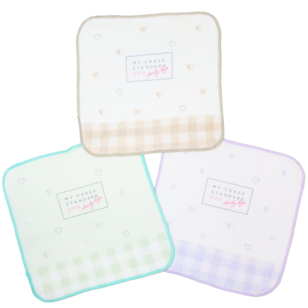 ハンカチタオル3枚セット ミニタオル3Pセット NL ハート プレゼント 男の子 女の子 ギフト