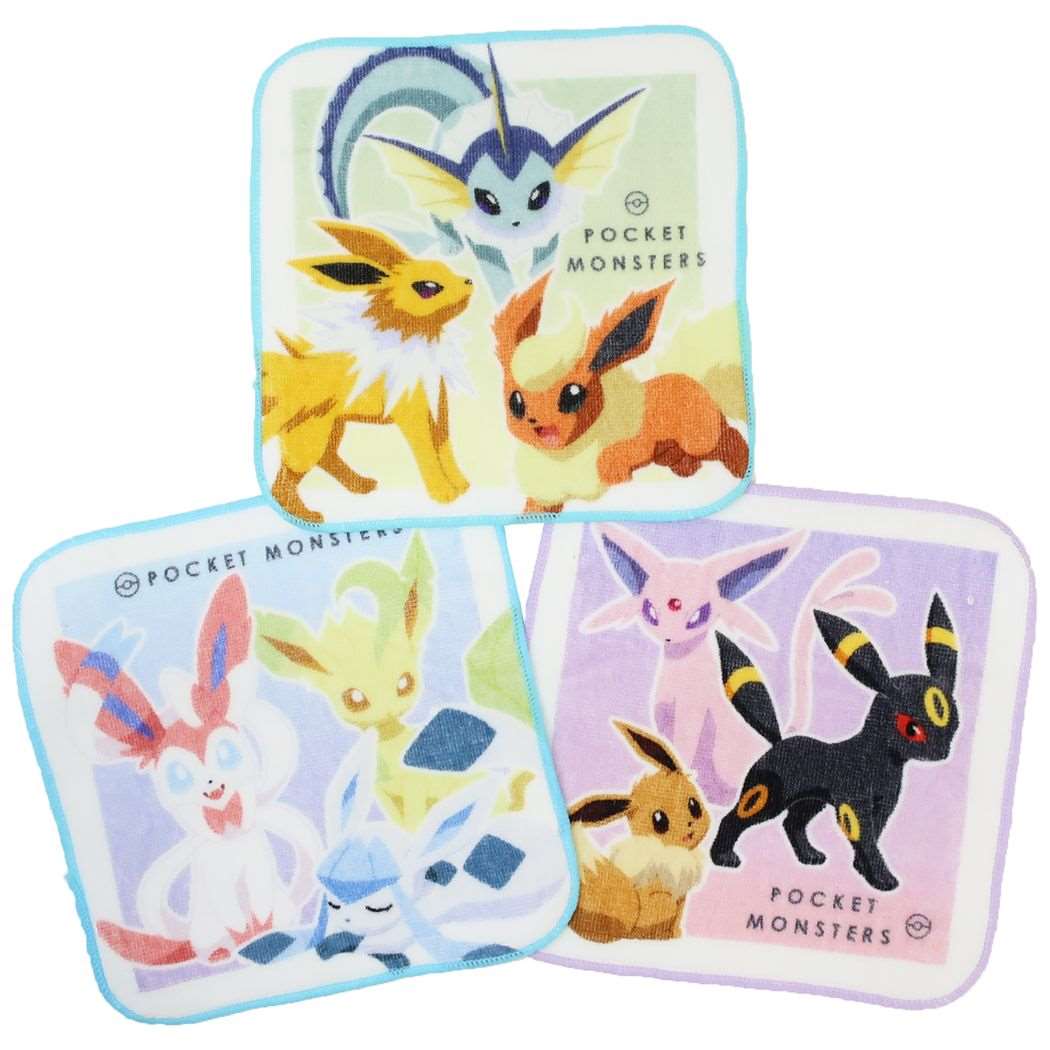 ポケットモンスター グッズ ハンカチタオル3枚セット ポケモン キャラクター ミニタオル3Pセット プレゼント 男の子 女の子 ギフト