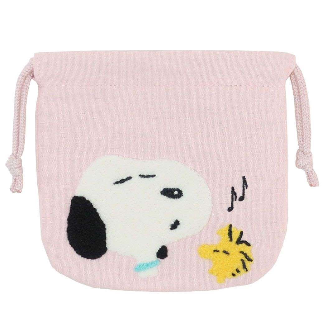 スヌーピー 巾着 きんちゃくポーチ 巾着袋 PINK ピーナッツ キャラクター