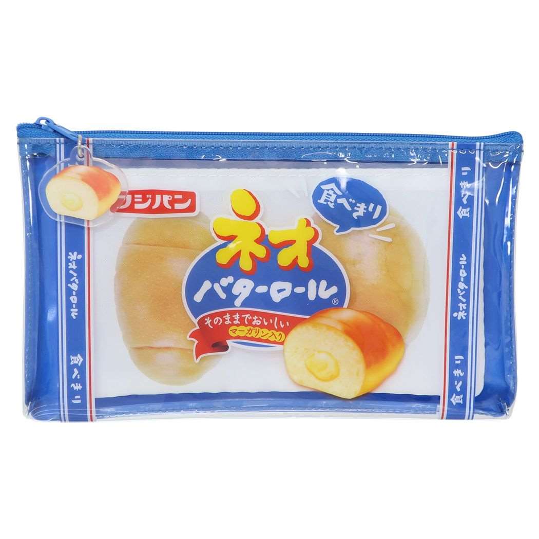 ペンケース フジパン ポケット付きペンポーチ ネオバターロール おもしろ文具 筆箱