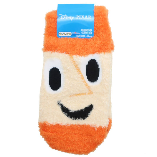 トイストーリー キッズ もこもこ ショートソックス 子供用 防寒 室内 靴下 ウッディフェイス ディズニー グッズ プレゼント