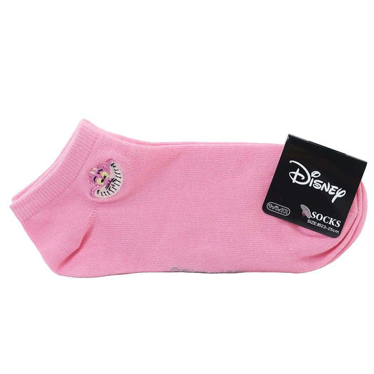 ふしぎの国のアリス 女性用 スニーカー 靴下 レディース アンクル 刺繍 ソックス チェシャ猫 ディズニー スモールプラネット スクールソックスクリス