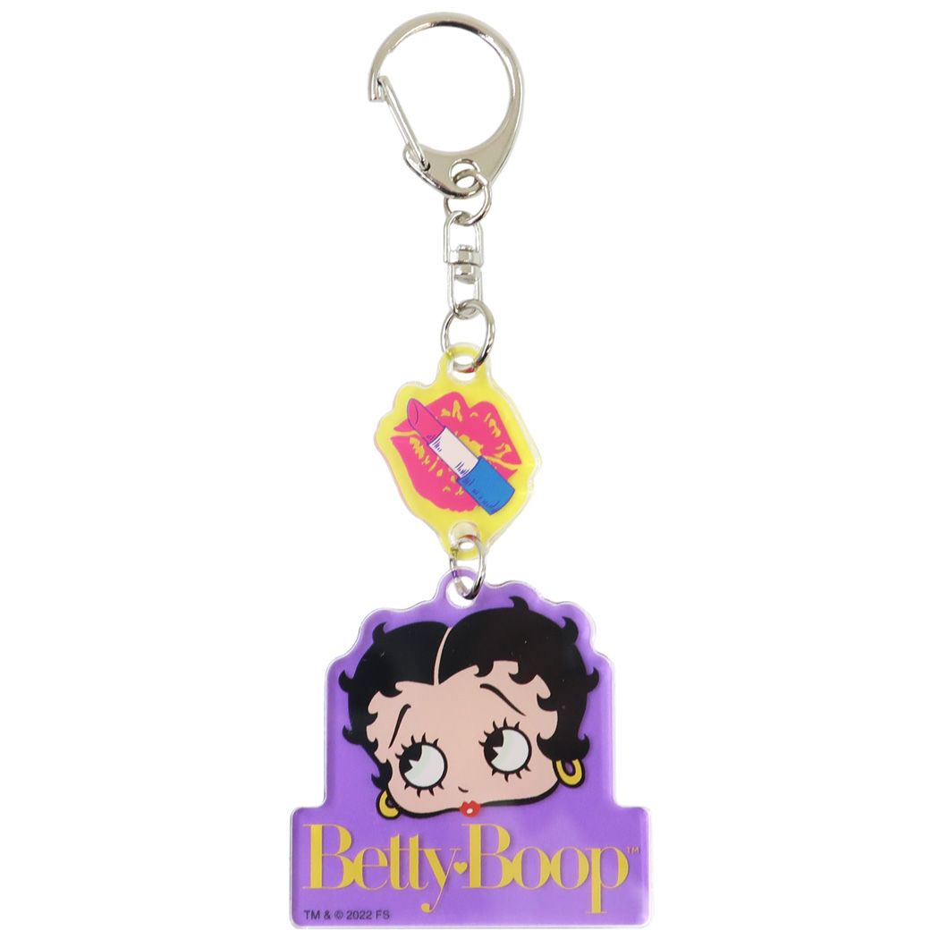 ベティブープ BETTY BOOP キャラクター キーリング 2連アクリルキーホルダー プレゼント 男の子 女の子 ギフト