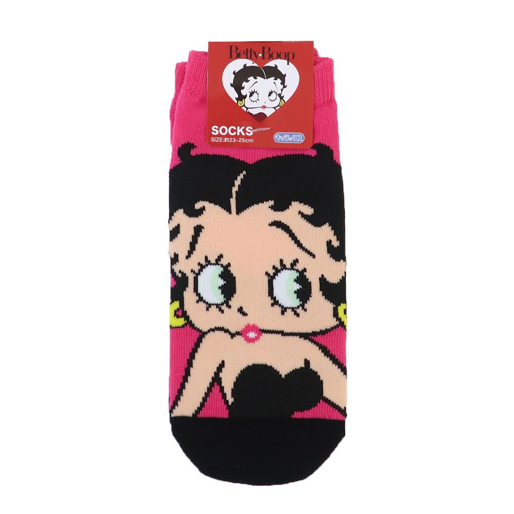 ベティ・ブープ キャラクター レディースソックス 女性用靴下 ピンク BETTY BOOP