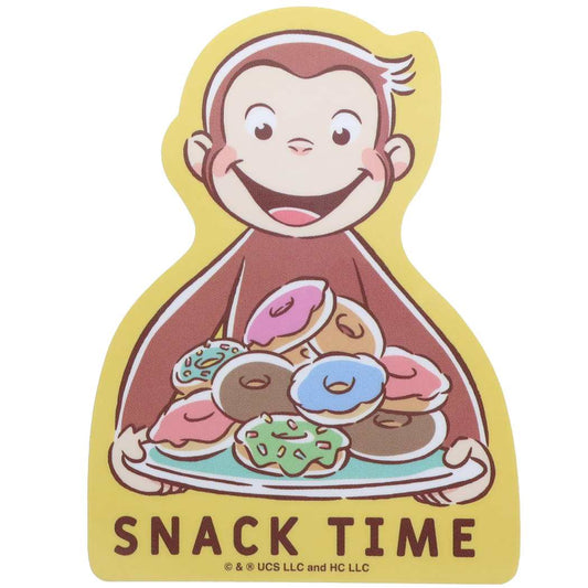 おさるのジョージ 絵本キャラクター ビッグシール ダイカットビニールステッカー ドーナツ プレゼント 男の子 女の子 ギフト