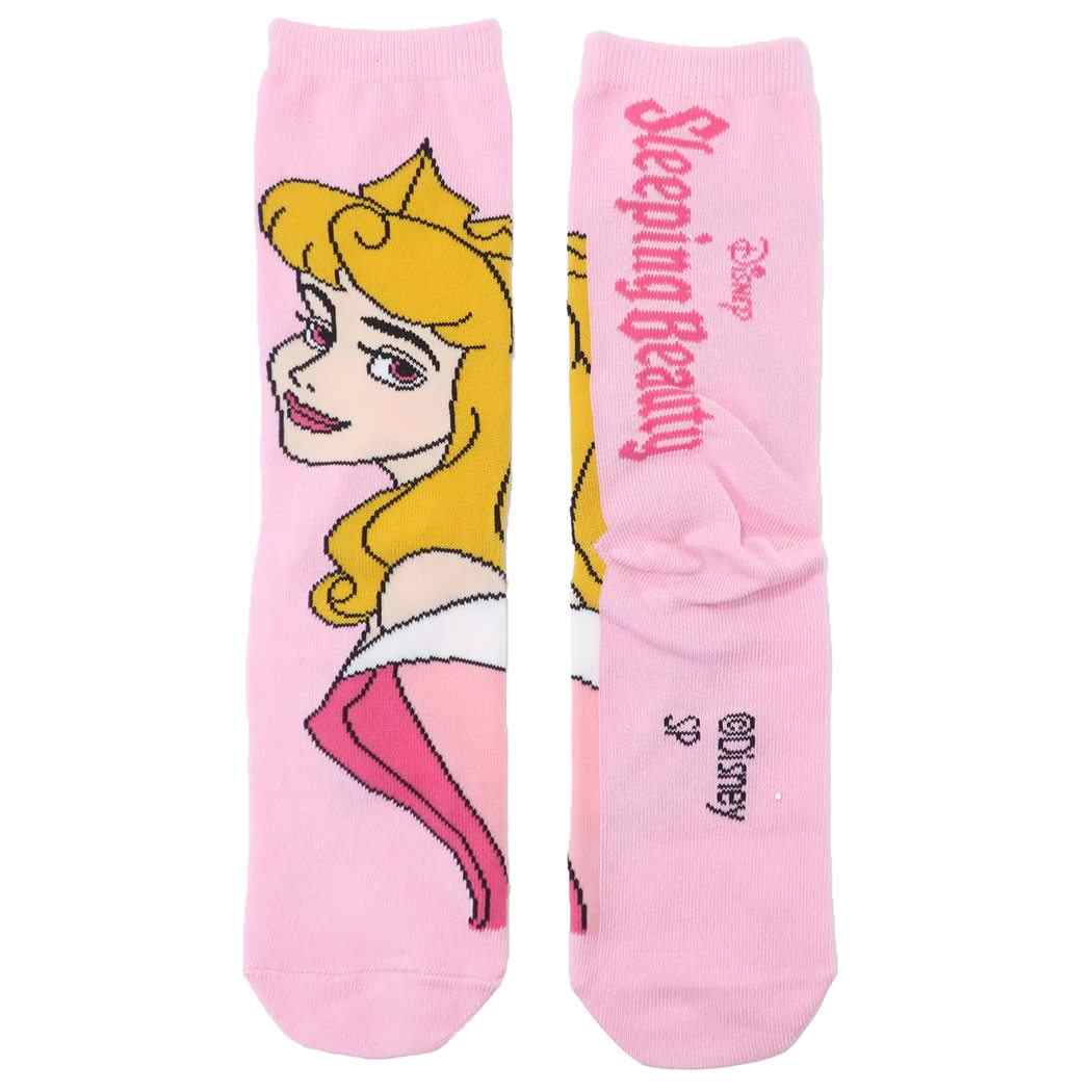 眠れる森の美女 レディース ハイソックス ディズニー 女性用靴下 プリンセス オーロラピンク プレゼント 男の子 女の子 ギフト