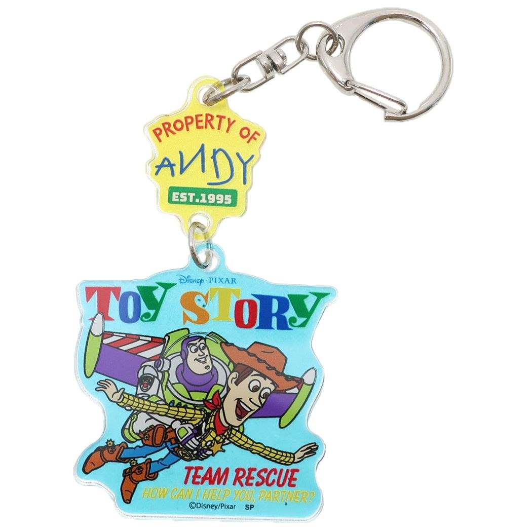 トイストーリー 2連 アクリルキーホルダー ディズニー キーリング キャラクター ウッディとバズ プレゼント 男の子 女の子 ギフト