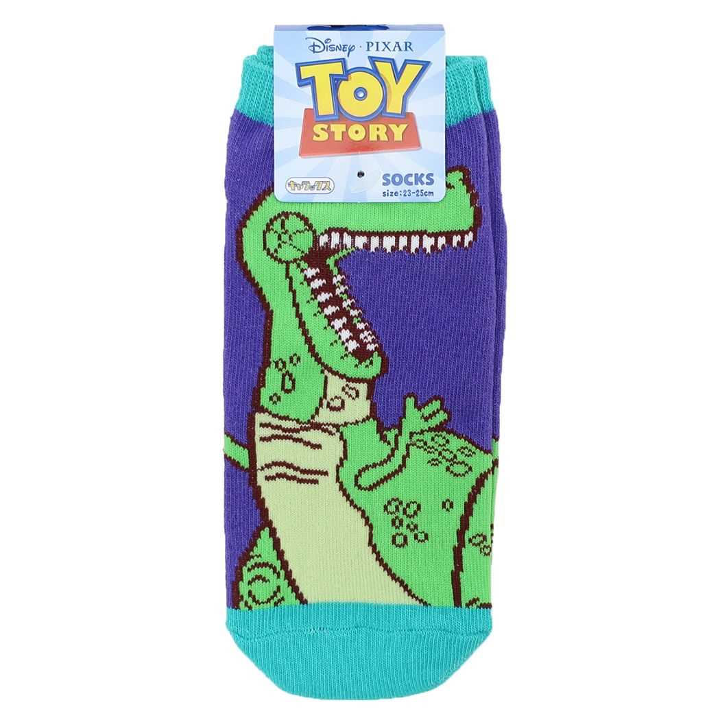 トイストーリー レディースソックス ディズニー 女性用靴下 キャラクター レックス ポーズ プレゼント 男の子 女の子 ギフト