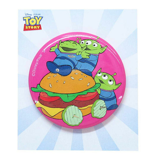 トイストーリー カンバッジ 缶バッジ エイリアン バーガー ディズニー キャラクター プレゼント 男の子 女の子 ギフト