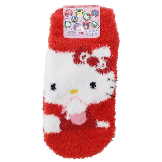 ハローキティ グッズ キッズ もこもこショートソックス キャラクター 子供用 防寒 靴下 スタンダード サンリオ プレゼント 男の子