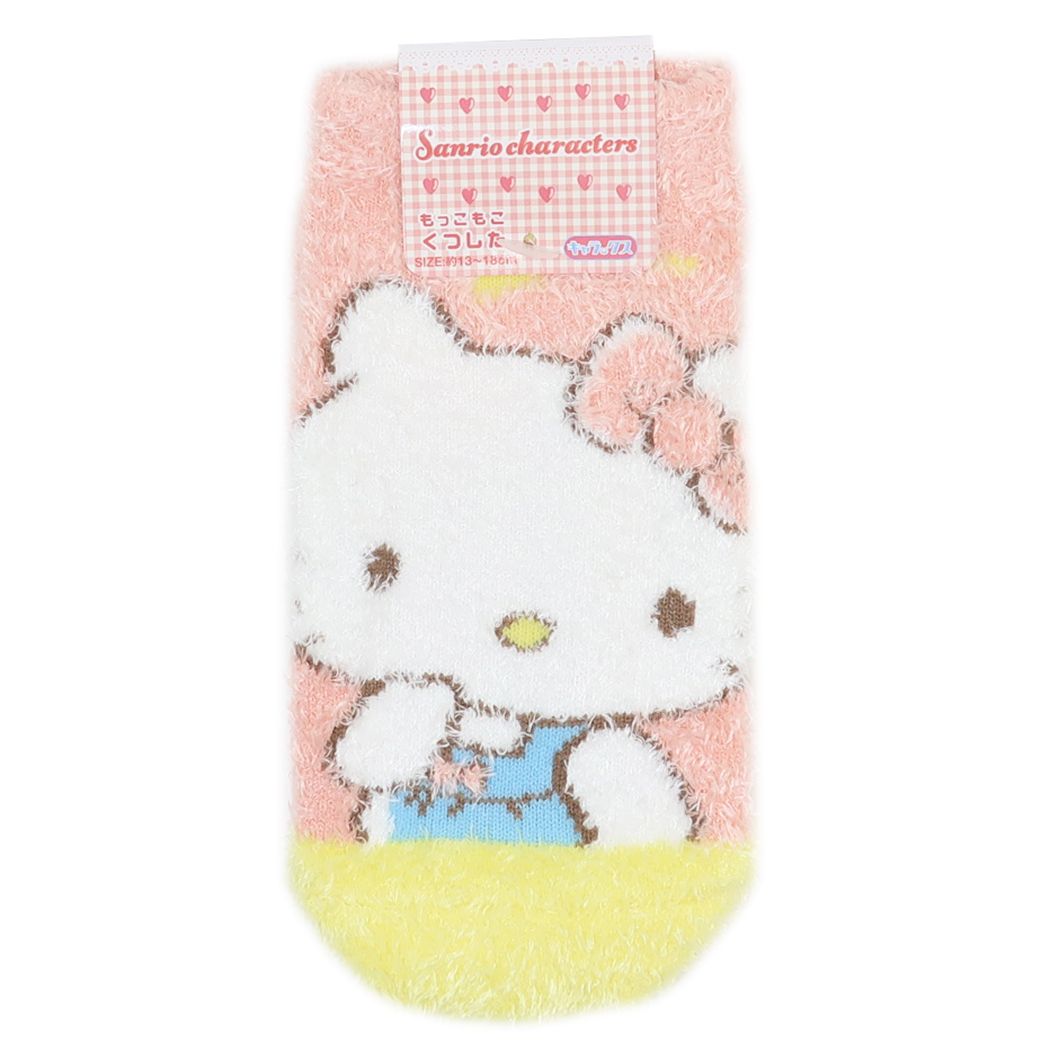 ハローキティ グッズ 子供用防寒室内靴下 キャラクター キッズもこもこショートソックス おねむ プレゼント 男の子 女の子 ギフト