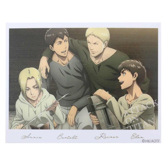 進撃の巨人 ダイカットビニールステッカー ビッグシール アニ＆ベルトルト＆ライナー＆エレン アニメキャラクター プレゼント 男の子 女