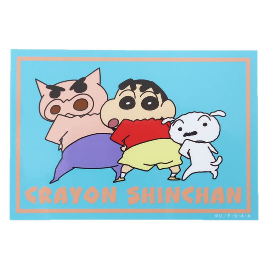 クレヨンしんちゃん アウトドアステッカー ビッグシール アニメキャラクター ふりむき プレゼント 男の子 女の子 ギフト