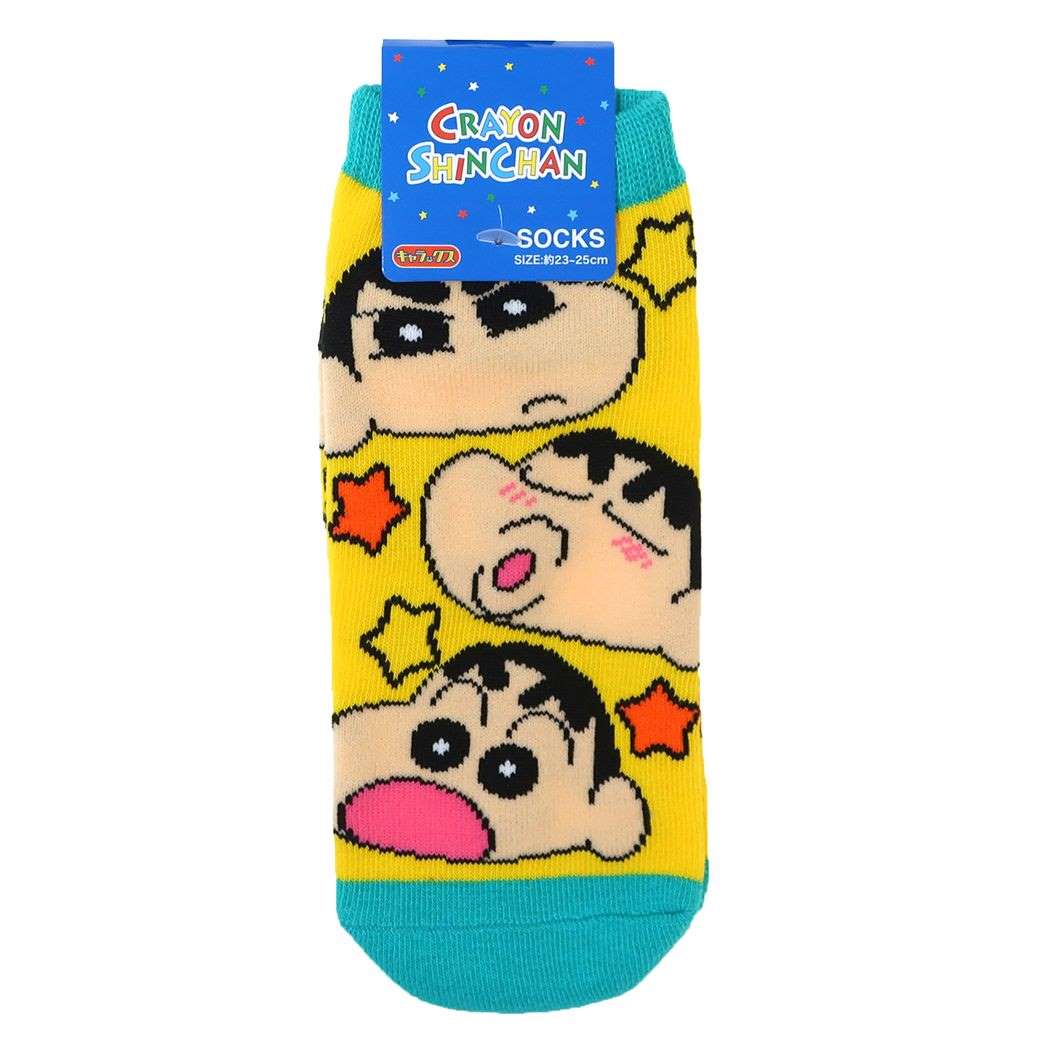 クレヨンしんちゃん レディースソックス 女性用靴下 フェイス アニメキャラクター
