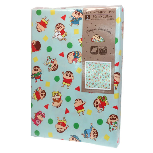 クレヨンしんちゃん グッズ フラットシーツ ＆ 枕カバー セット 寝装具 しんのすけいっぱい アニメキャラクター プレゼント 男の子