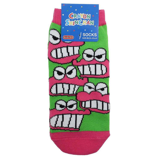 クレヨンしんちゃん レディース ソックス 女性用 靴下 ワニ山さん ぎっしり スモールプラネット キャラックス 中学生 高校生 大人 女子