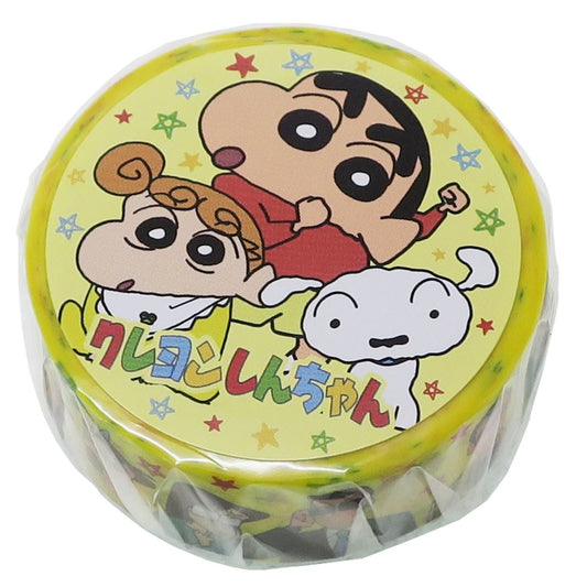 クレヨンしんちゃん 15mm幅 マステ 大集合 マスキングテープ アニメキャラクター グッズ スモールプラネット デコテープ 文具 プレゼン