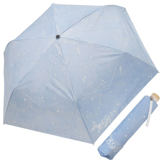 ムーミン 北欧 キャラクター 折り畳み傘 晴雨兼用折り畳み傘 50cm ムーミン谷の流れ星 ライトブルー