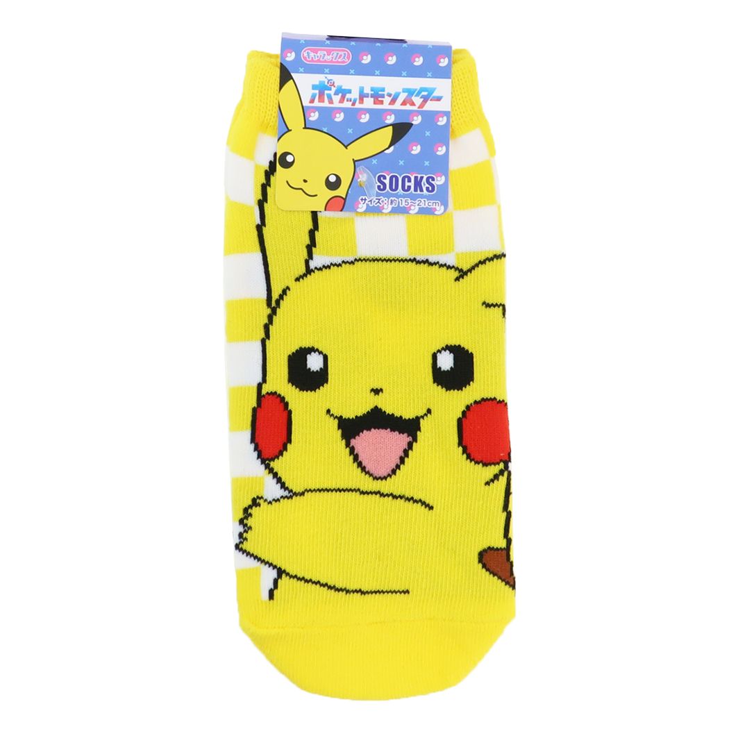 ポケットモンスター 子ども用靴下 ジュニアソックス ピカチュウ チェック ポケモン