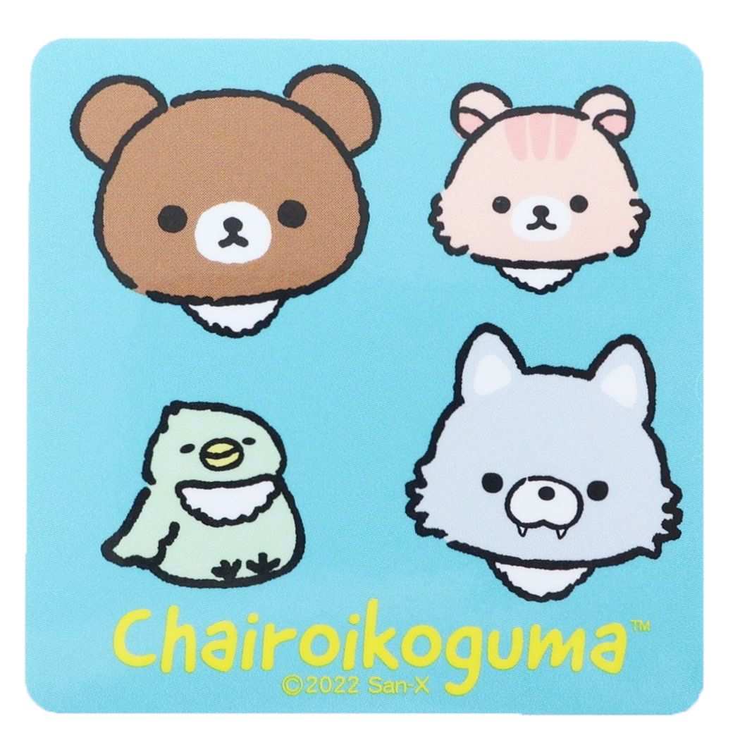 リラックマ キャラクター ビッグシール ダイカットビニールステッカー Plain Rilakkuma フェイス チャイロイコグマ サンエックスクリスマ