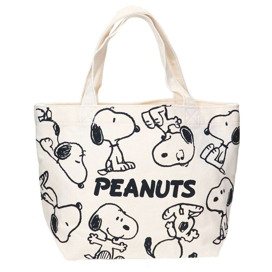 スヌーピー ハンドバッグ マチバッグ ピーナッツ カラフルボード ピーナッツ スモールプラネット