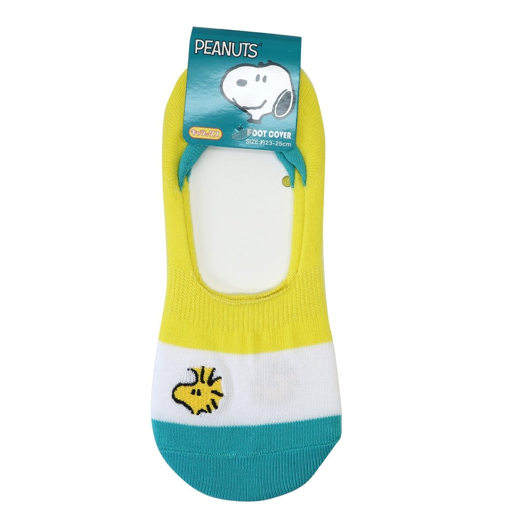 女性用 靴下 スヌーピー 刺繍 ワンポイント レディース フットカバー ピーナッツ ウッドストックフェイス パンプスソックス キャラクター
