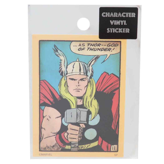 マイティソー MARVEL キャラクター ステッカー ダイカット ビニール シール 角 イエロー プレゼント 男の子 女の子 ギフト