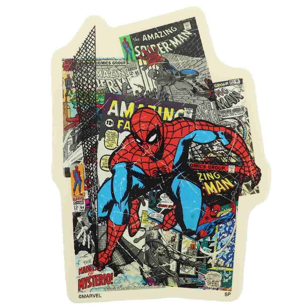 スパイダーマン ビッグシール アウトドアステッカー コミック カバー MARVEL スモールプラネット プレゼント 男の子 女の子 ギ
