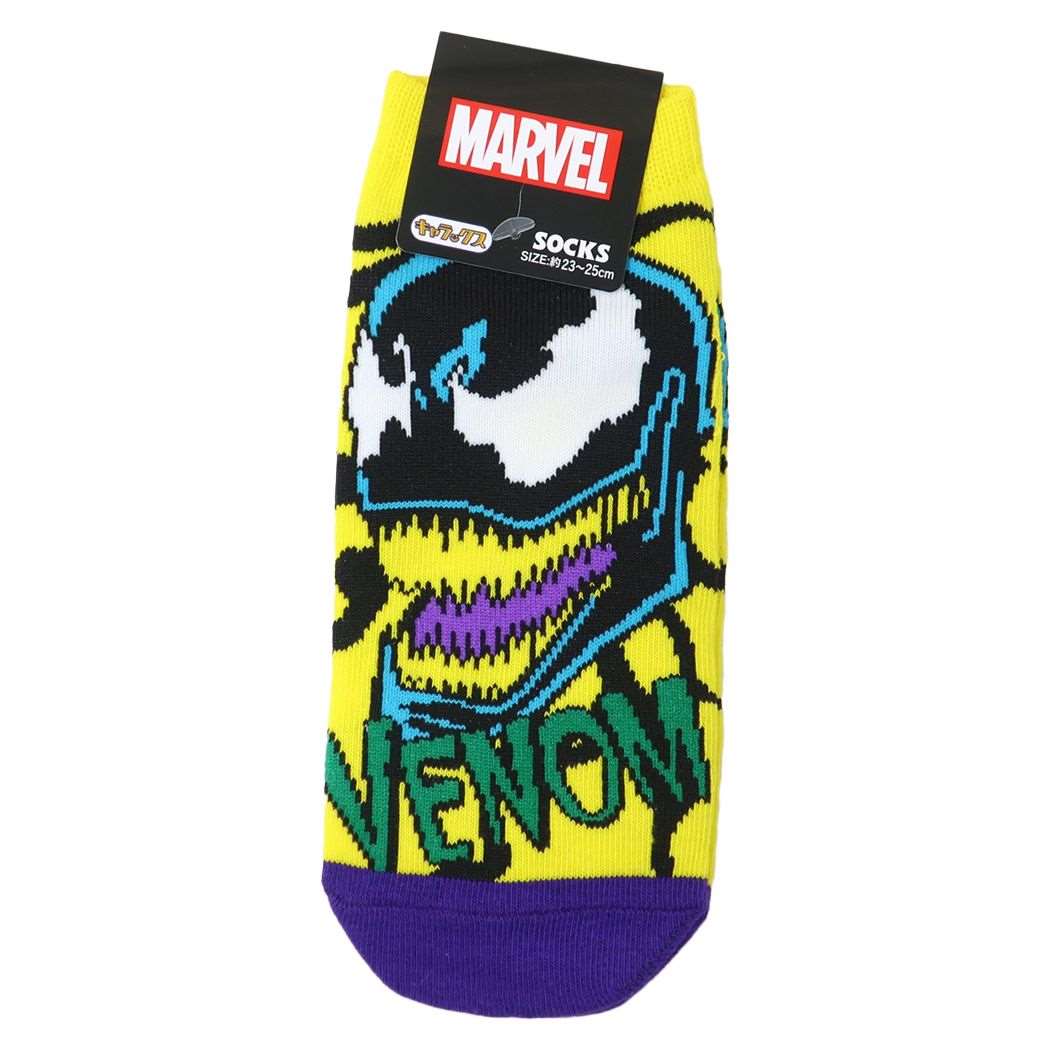 ヴェノム MARVEL キャラクター 女性用靴下 レディースソックス フェイス＆ロゴ