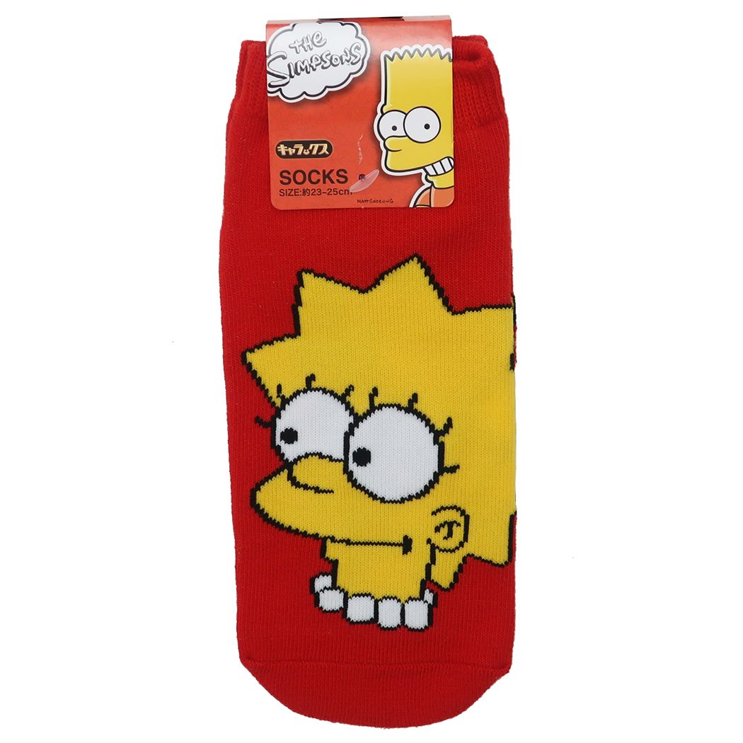 女性用 靴下 シンプソンズ レディース ソックス The Simpsons リサフェイスアップ プチギフト アニメキャラクター プレゼント