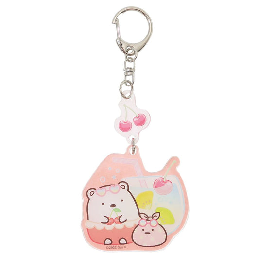 すみっコぐらし サンエックス キャラクター キーリング 2連アクリルキーホルダー ぺんぺんフルーツ しろくま プレゼント 男の子 女の