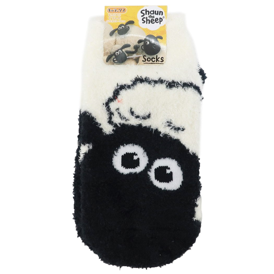 キッズ もこもこショートソックス ひつじのショーン 子供用 防寒 靴下 じー ウォーマー雑貨 キャラックス プレゼント 男の子 女の子