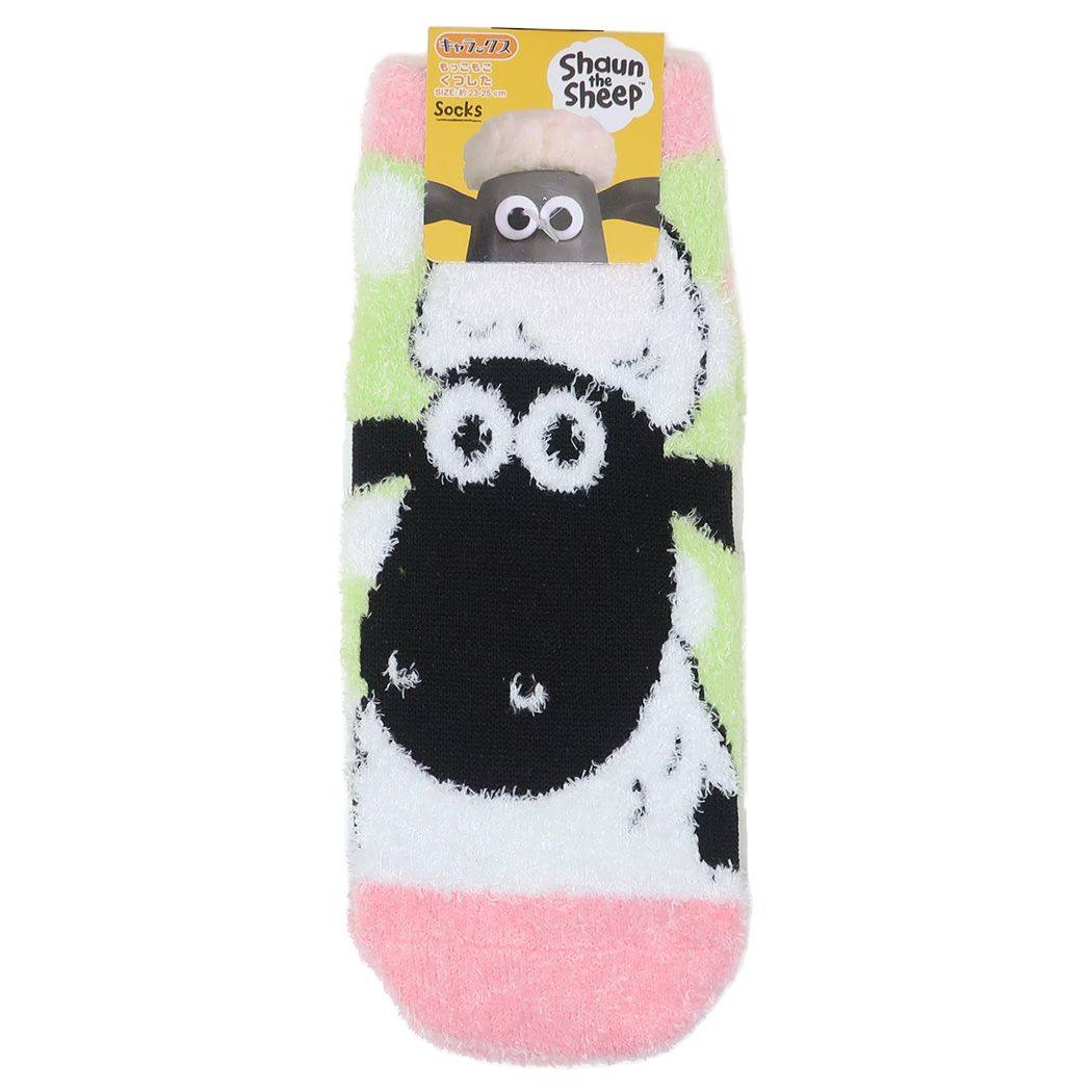 ひつじのショーン グッズ もこもこソックス キャラクター もっこもこ靴下 ドット