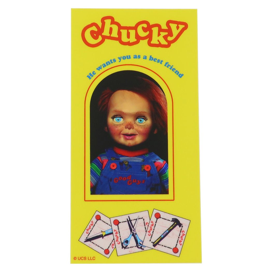 CHUCKY チャッキー 映画キャラクター ビッグシール アウトドアステッカー パッケージ