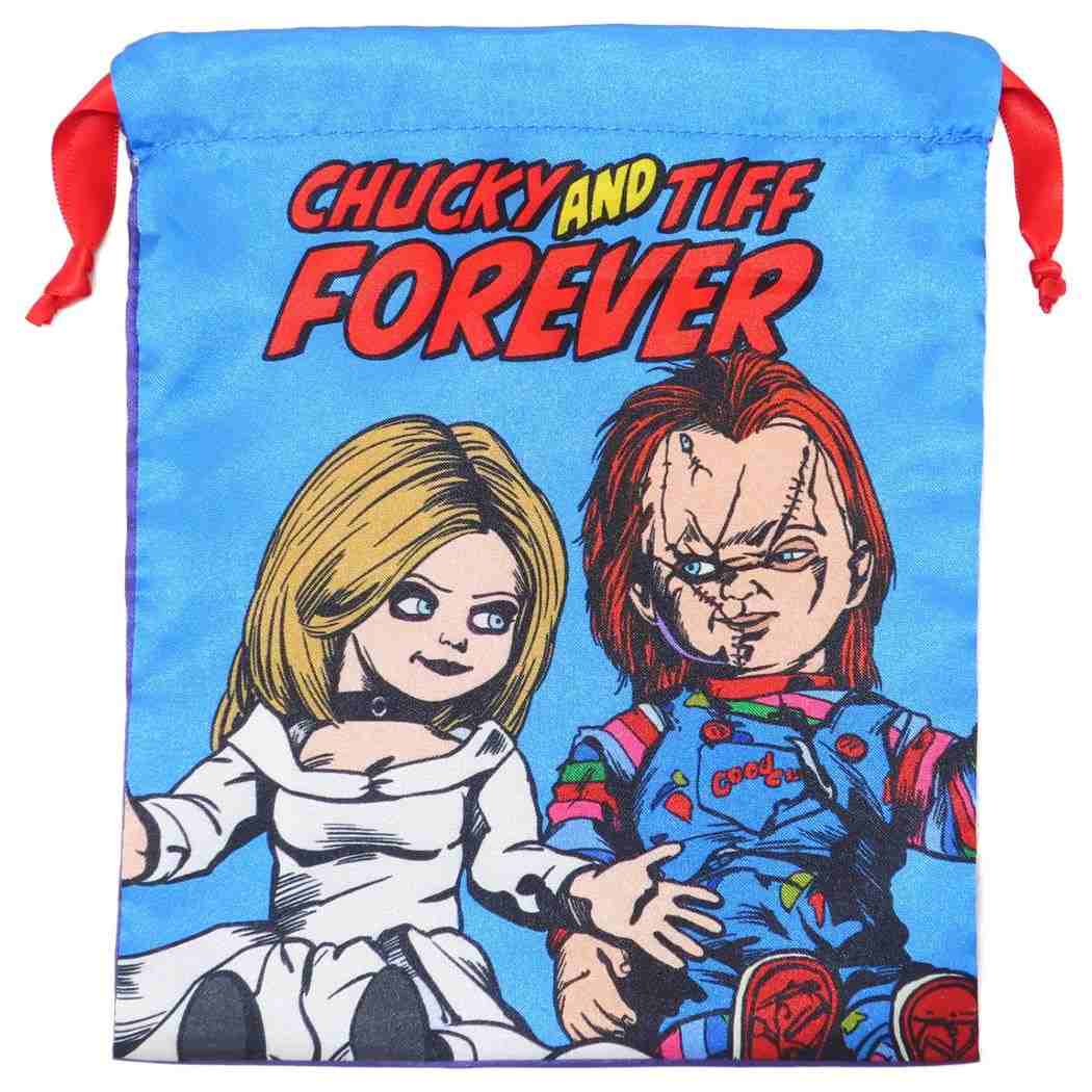 巾着袋 CHUCKY チャッキー リボン巾着 きんちゃくポーチ CHUCKY＆TIFF スモールプラネット