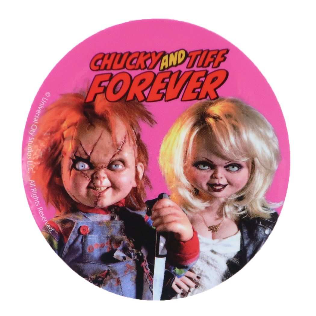 CHUCKY チャッキー 映画キャラクター ダイカットシール キャラクターステッカー CHUCKY＆TIFF PK
