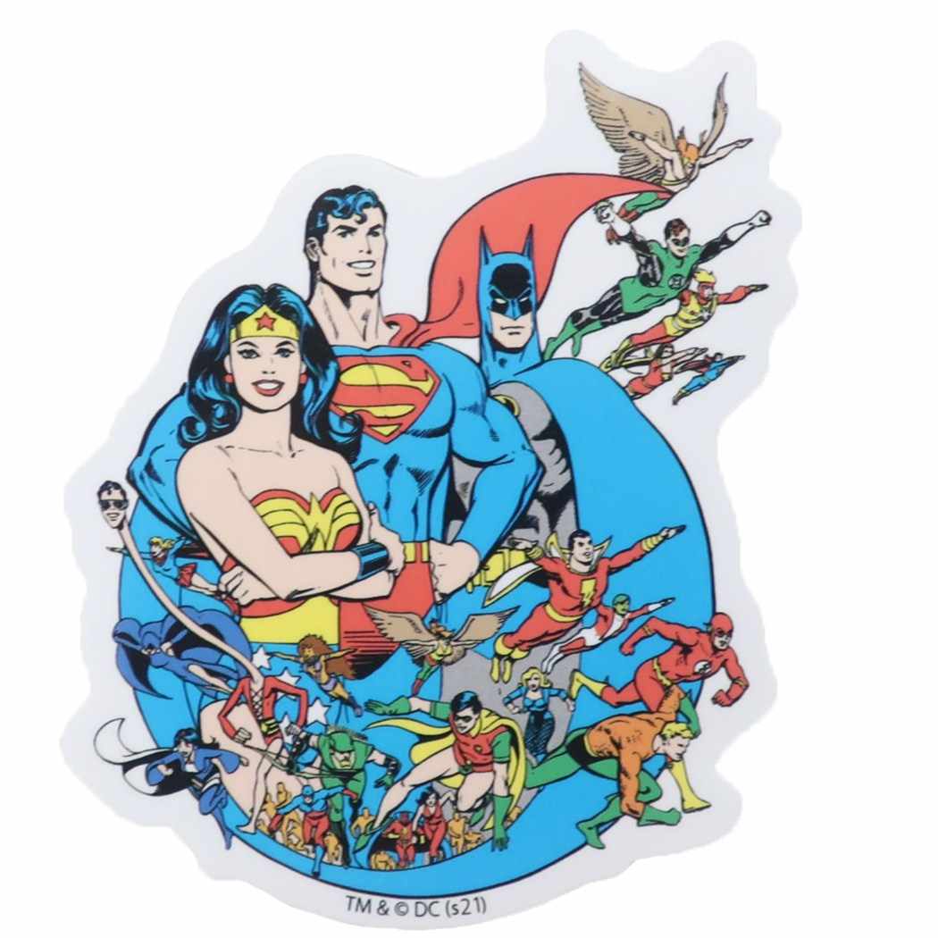 ジャスティスリーグ グッズ ステッカー ビニール ダイカット キャラクター シール オールスター DCコミック プレゼント 男の子 女