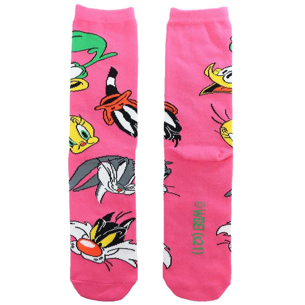 ルーニーテューンズ レディースハイソックス LOONEY TUNES 女性用靴下 キャラクター PK×GR プレゼント 男の子 女の子
