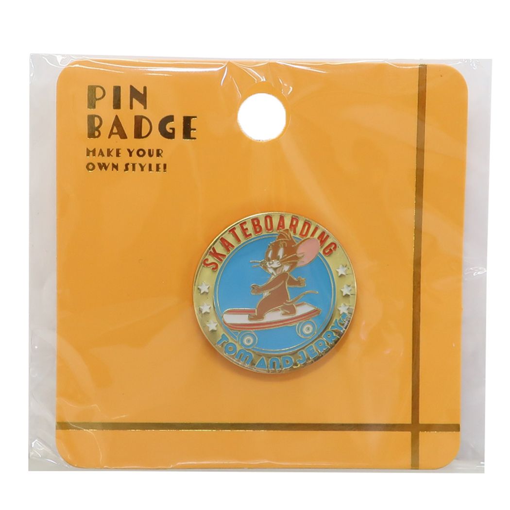 トムとジェリー グッズ ピンバッジ キャラクター ピンズ スケボー プレゼント 男の子 女の子 ギフト