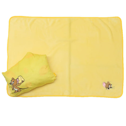 トムとジェリー ブランケットインクッション ひざ掛け毛布 チーズ ワーナーブラザース プレゼント 男の子 女の子 ギフト