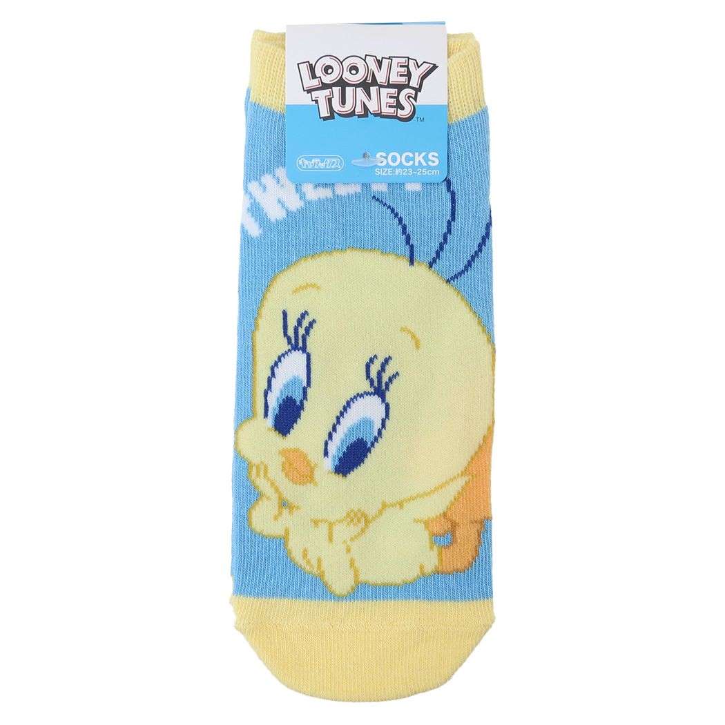 ルーニーテューンズ LOONEY TUNES キャラクター 靴下レディース キャラックス ほおづえ