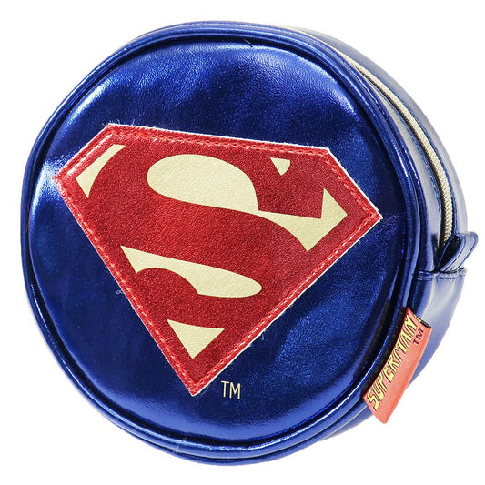 スーパーマン グッズ コスメポーチ DCコミック ラウンド ポーチ Sシールド スモールプラネット プレゼント 男の子 女の