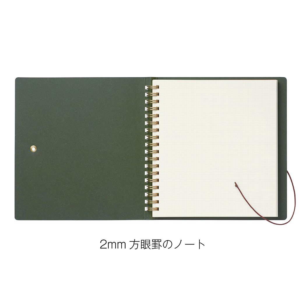 方眼ノート kleid クレイド String-tie notebook 02 Olive Darb 新日本カレンダー プレゼント 男