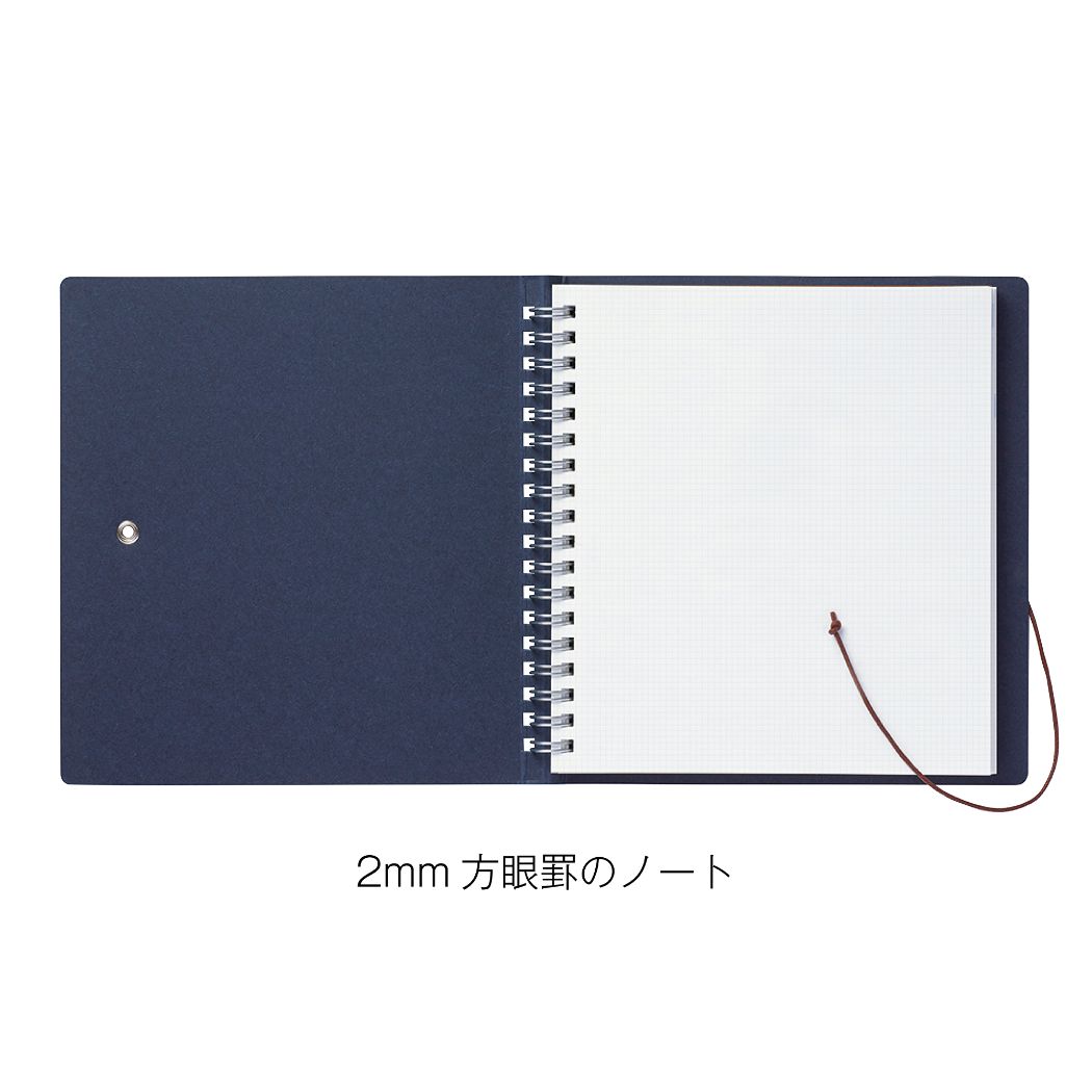 方眼ノート kleid クレイド String-tie notebook 02 Navy 新日本カレンダー プレゼント 男の子 女の子