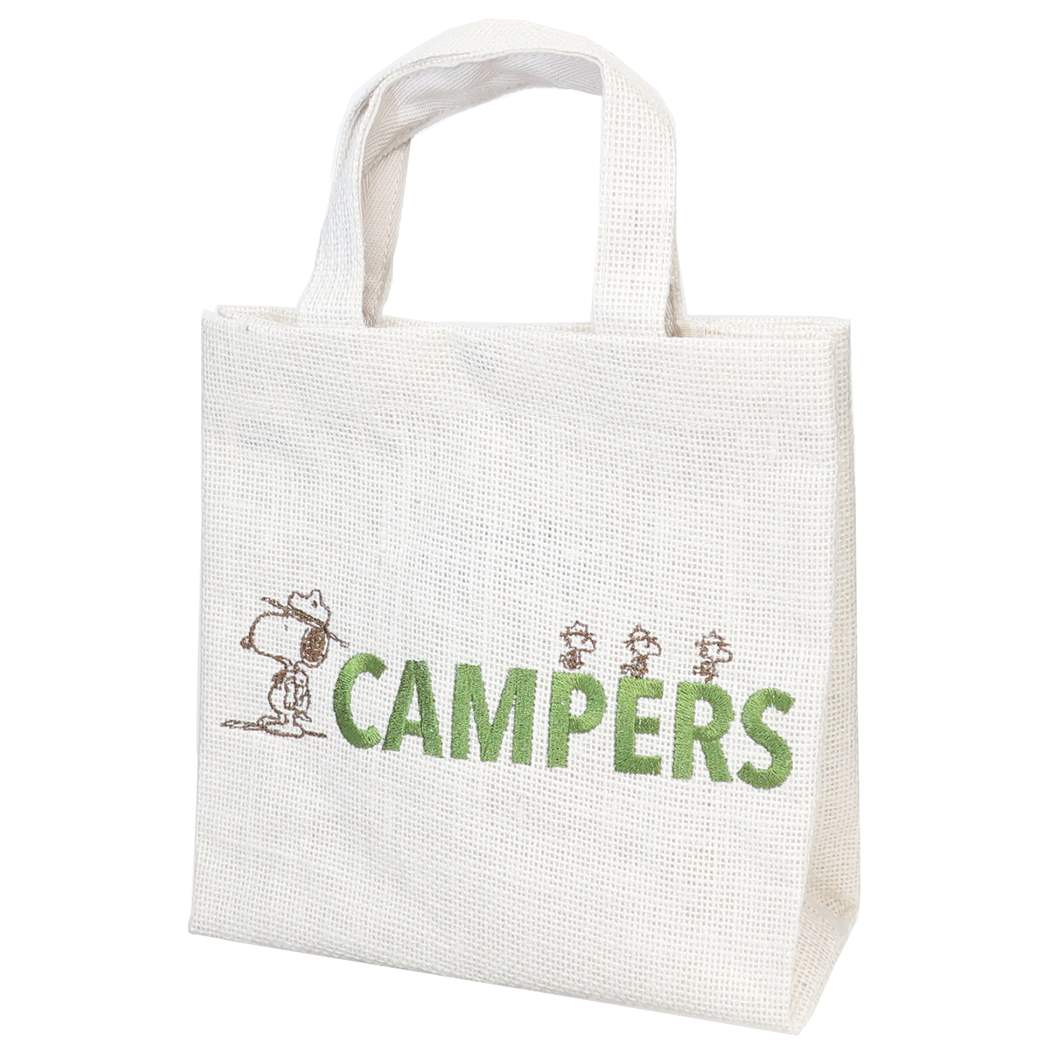 スヌーピー グッズ トートバッグ キャラクター IP SQUARE スクエアジュート CAMPERS プレゼント 男の子 女の子 ギフト