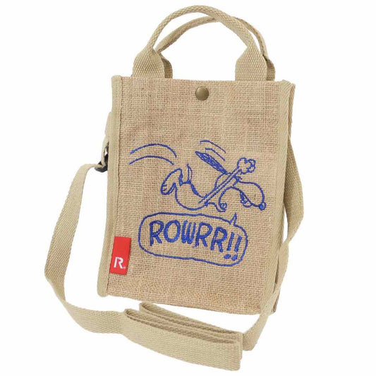 スヌーピー キャラクター ショルダーバッグ IP.BR.ジュート.PEANUTS-8H ミニマムバッグ ROWRR！ ピーナッツ