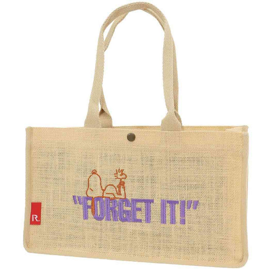 スヌーピー IP.デリ.ジュート.PEANUTS-8H DELI横長バッグ ミニバッグ FORGET IT！ ピーナッツ キャラクター