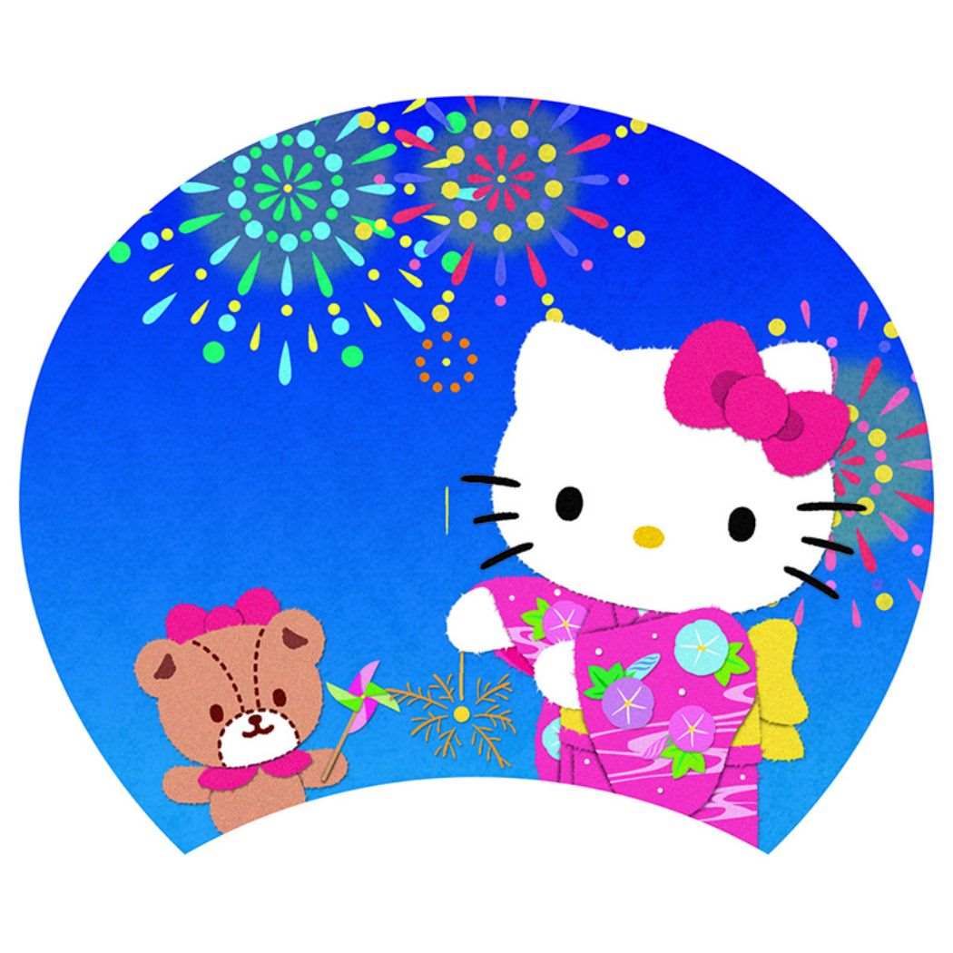 ハローキティ KTシヨチユウJSP 23-3 チェンジングうちわカード サンリオ グリーティングカード キャラクター サマーカード うちわ