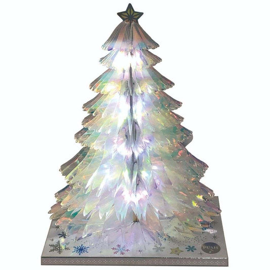 グリーティングカード CHRISTMAS メロディ JXPM21-3 クリスマスカード 立体 ハニカムフィルムのツリー プレゼント
